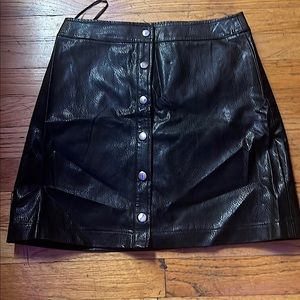 Faux Leather Skirt
